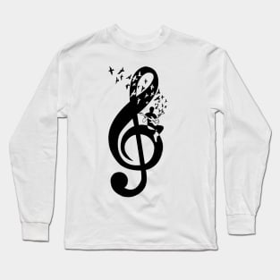 Treble Clef - Electric Guitar Long Sleeve T-Shirt